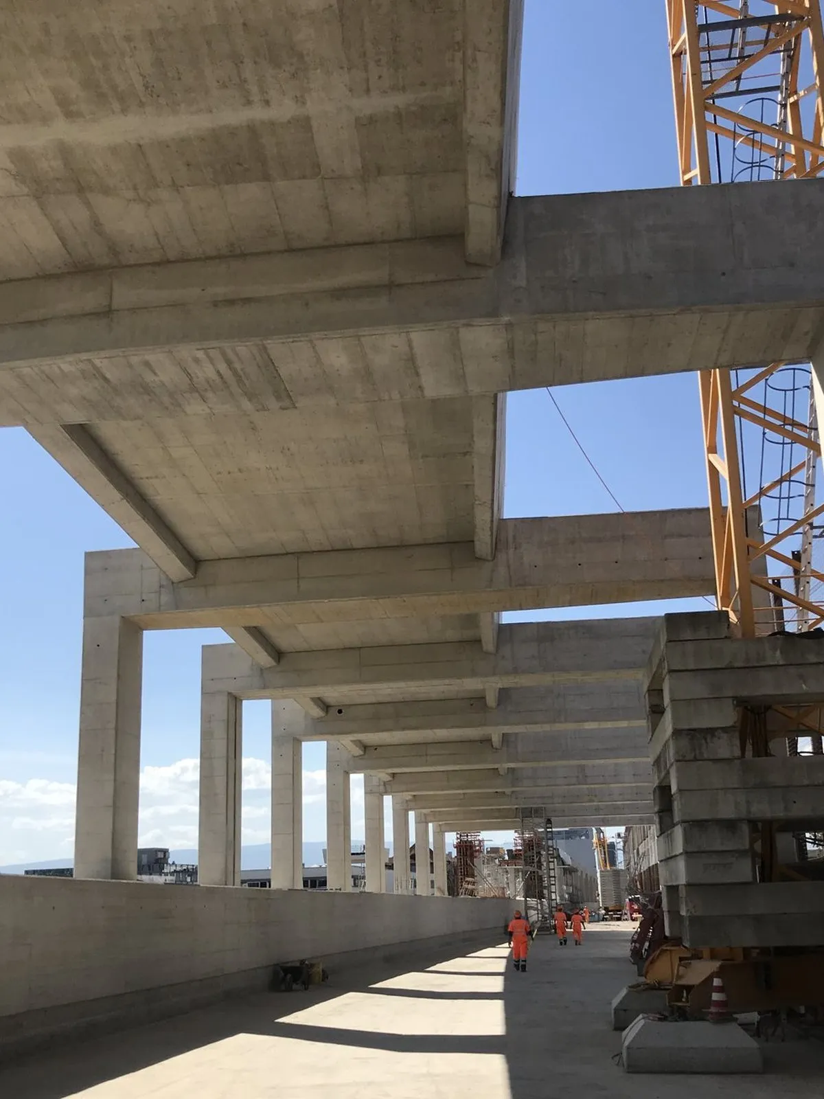 Grosse Baustelle in der Schweiz, Gesamtansicht.